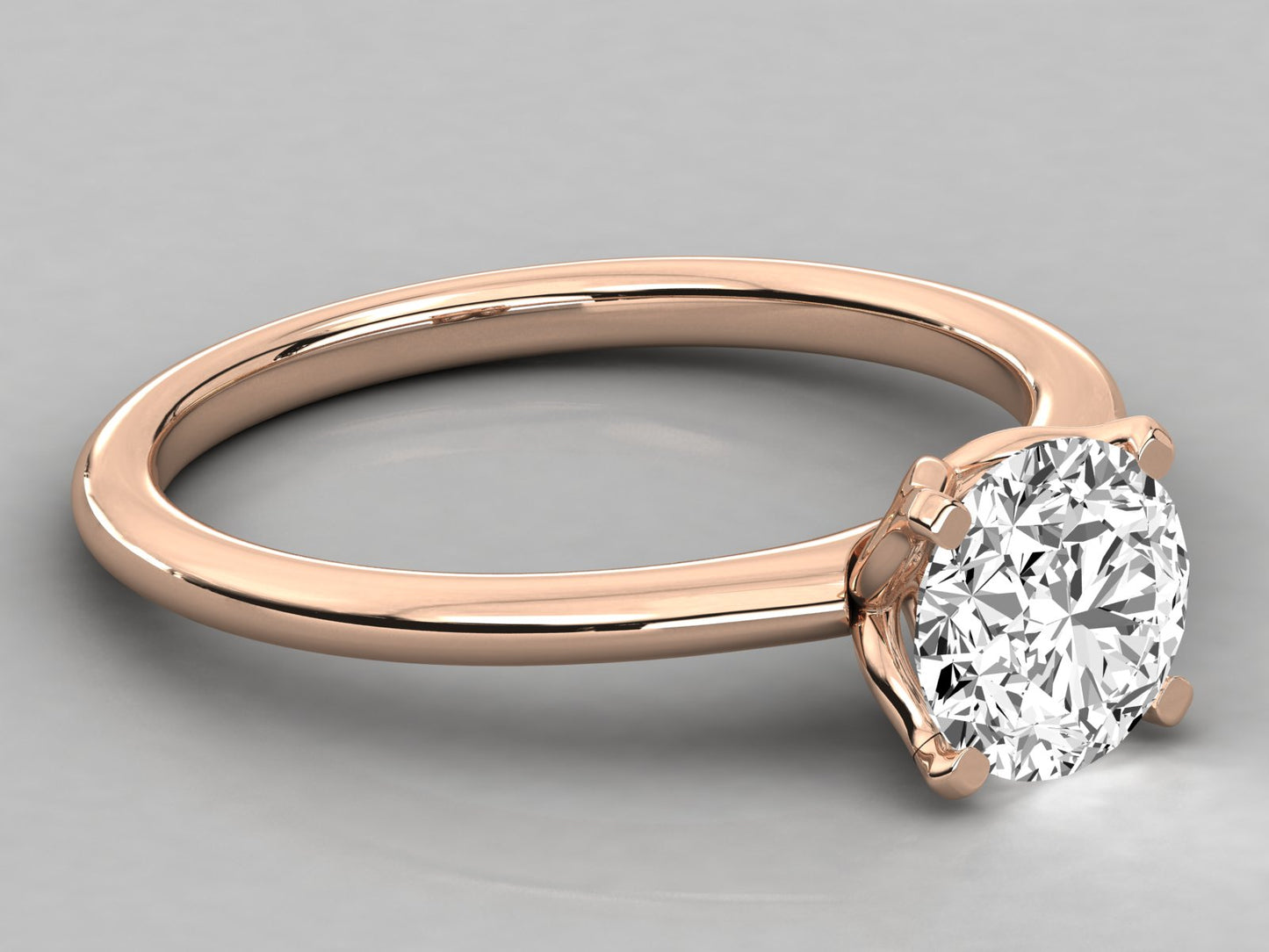 Classic Solitaire Engagement Diamond Ring