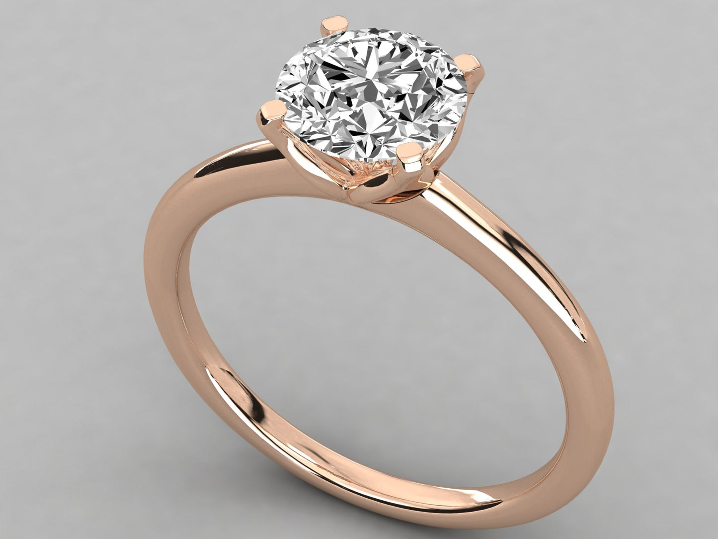 Classic Solitaire Engagement Diamond Ring