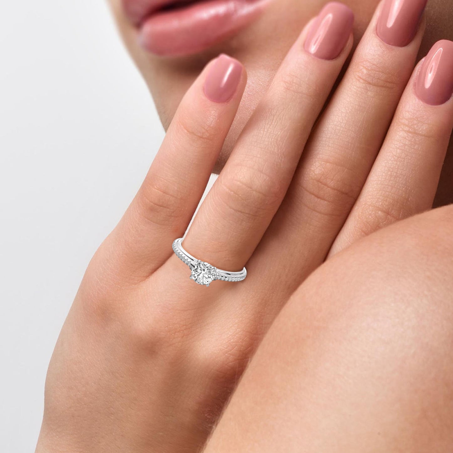 Round Midas Engagement Diamond Ring