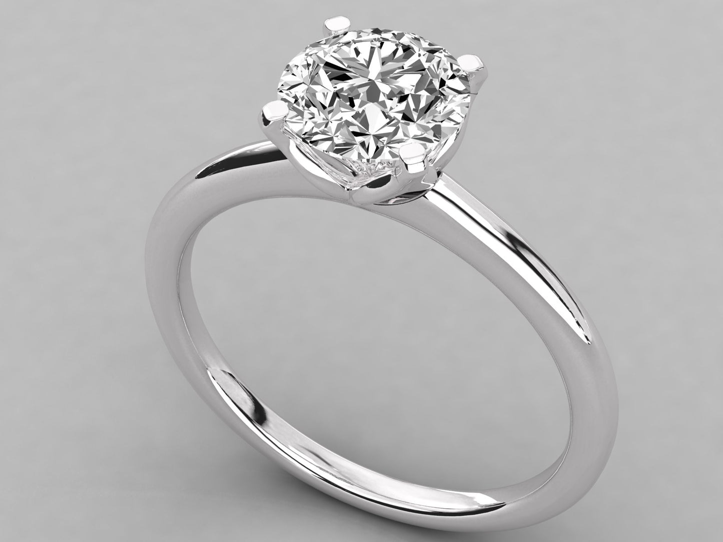 Classic Solitaire Engagement Diamond Ring