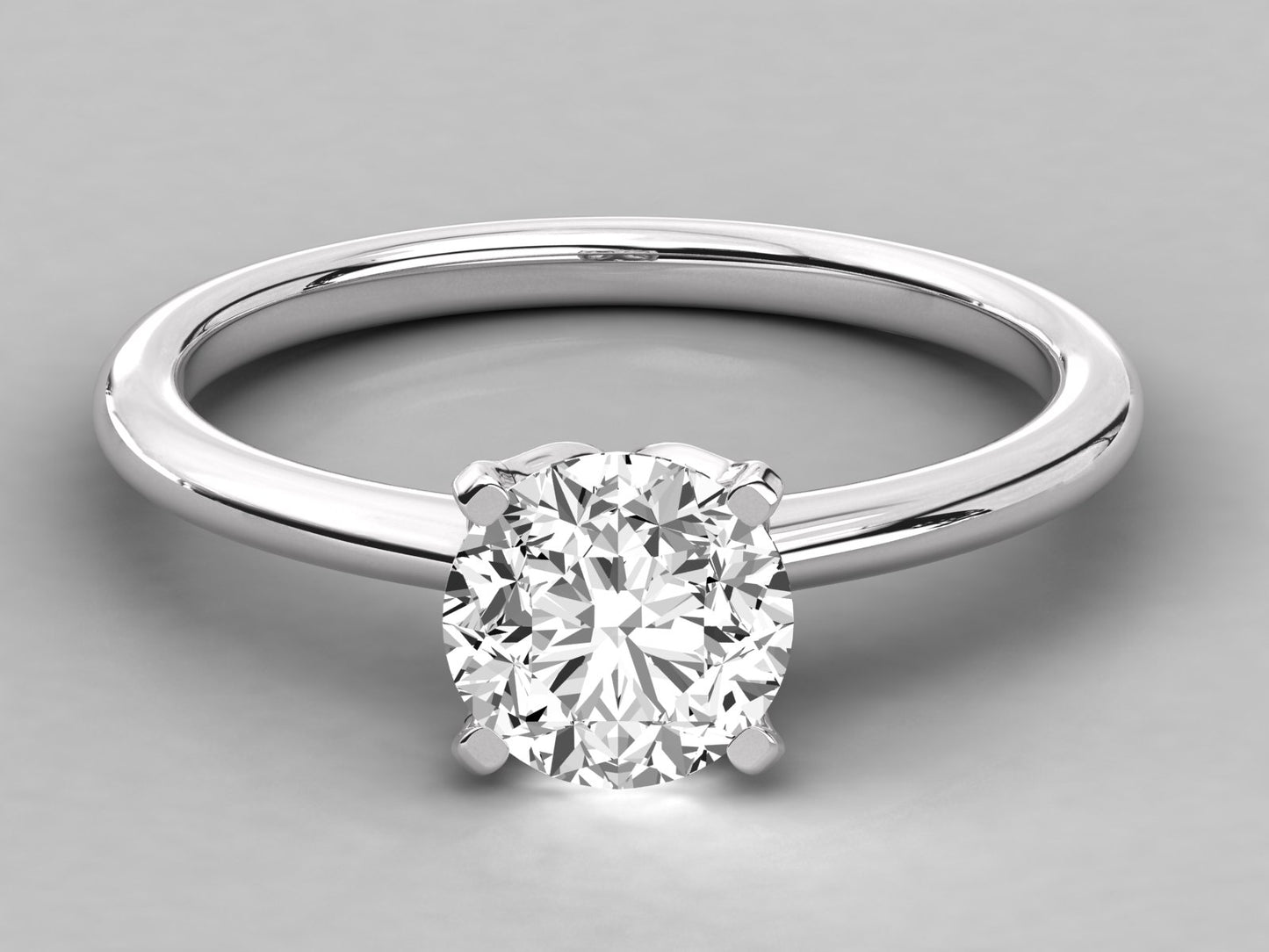 Classic Solitaire Engagement Diamond Ring