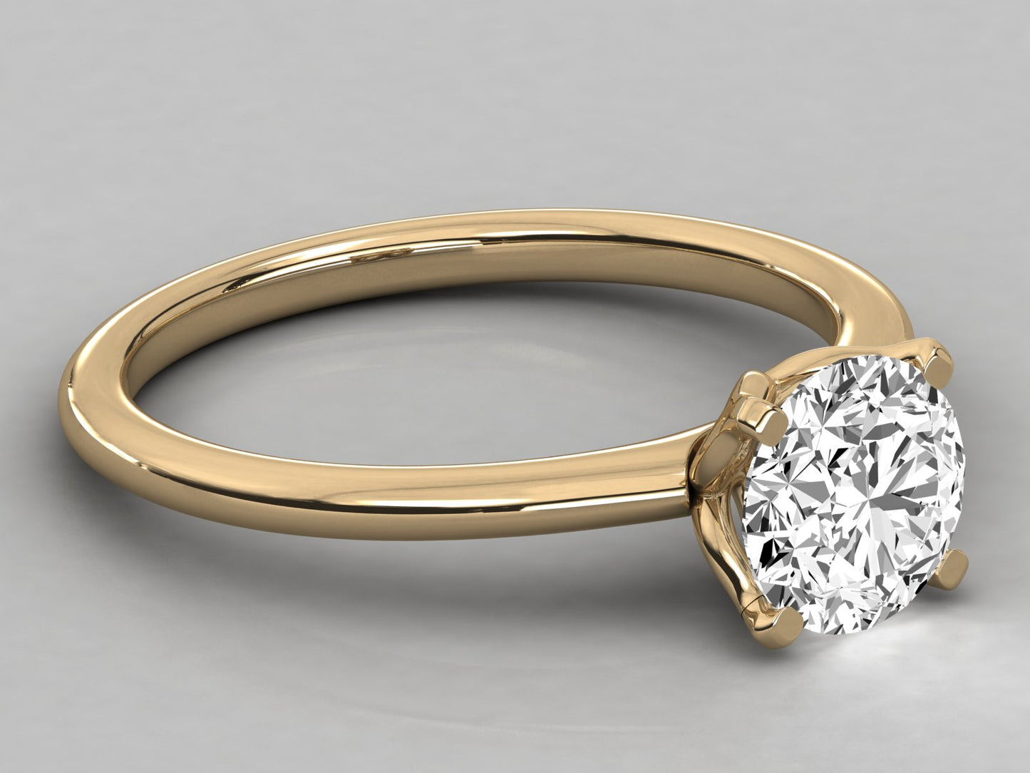 Classic Solitaire Engagement Diamond Ring