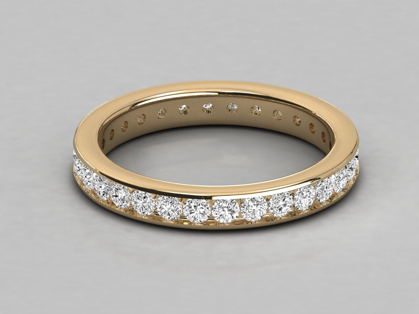 Round Channel Diamond Eternity Ring