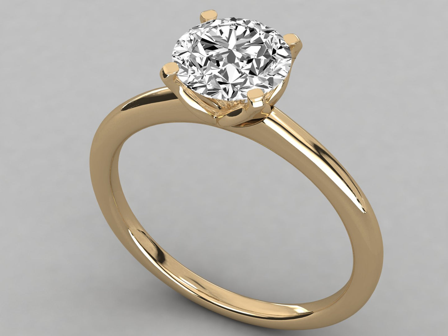 Classic Solitaire Engagement Diamond Ring