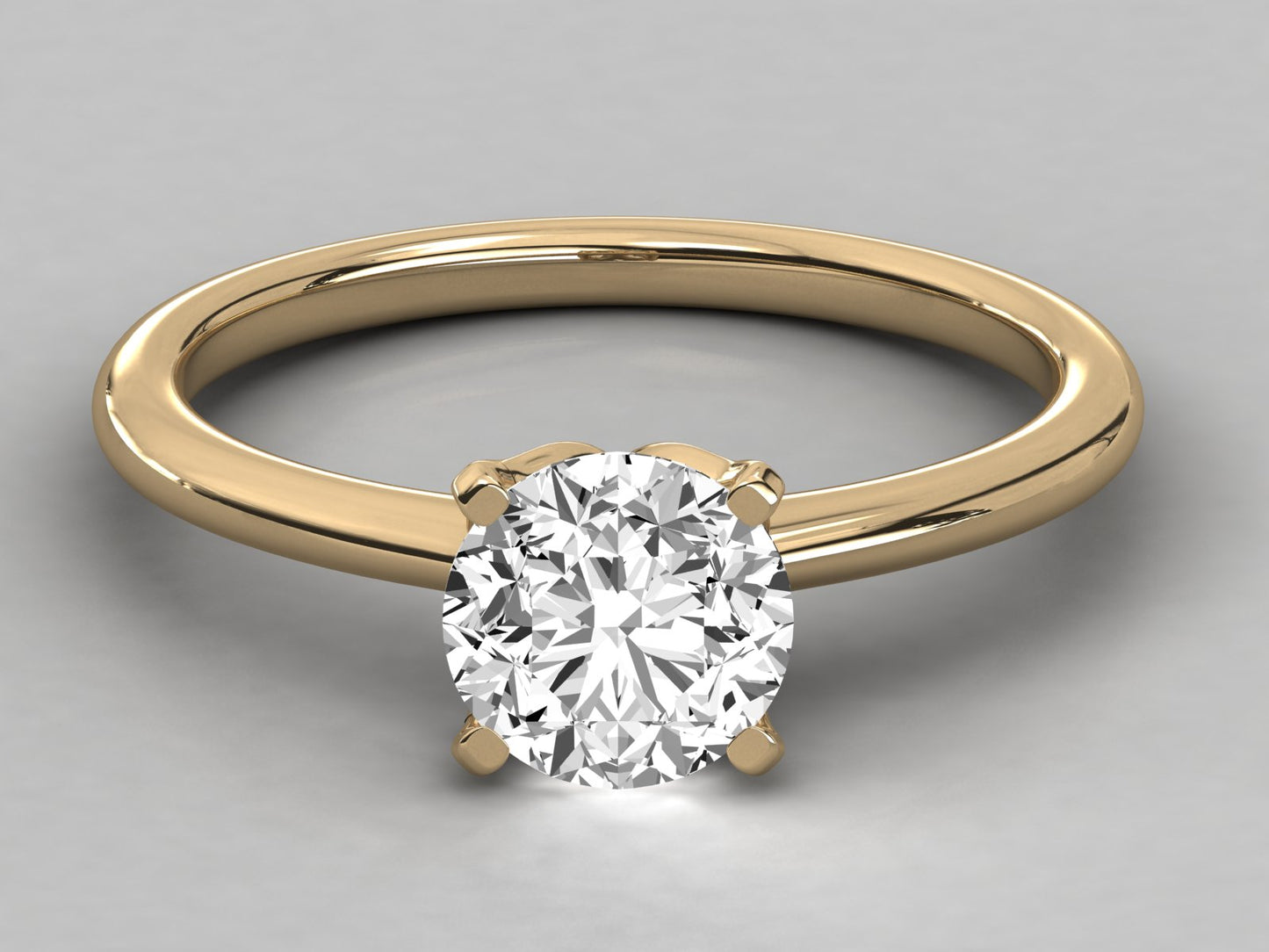 Classic Solitaire Engagement Diamond Ring