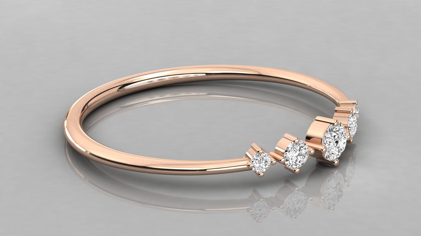 Round Accented Diamond Ring