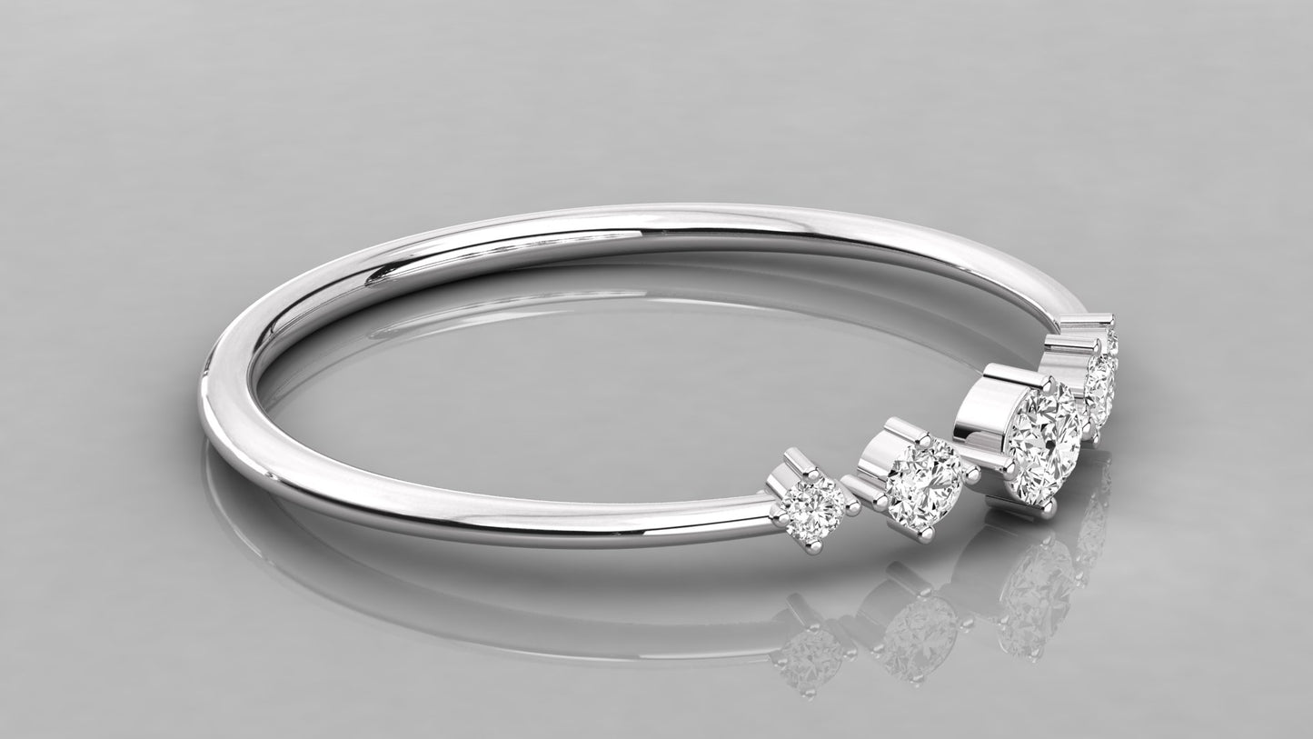 Round Accented Diamond Ring