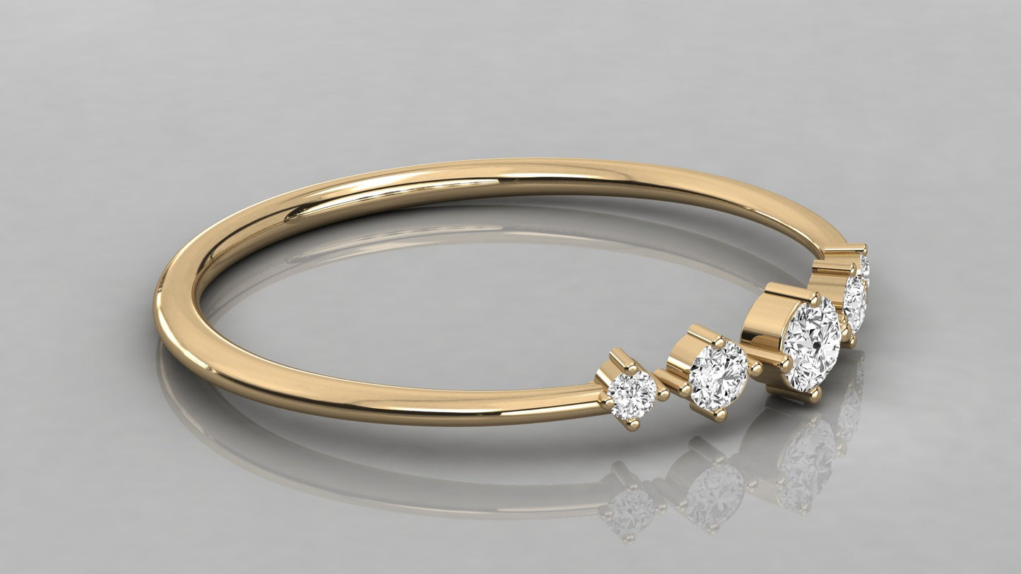 Round Accented Diamond Ring