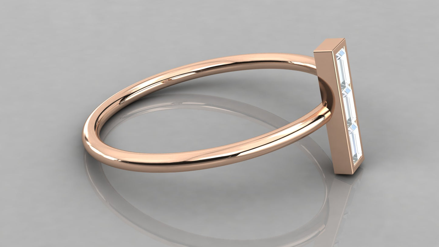 Baguette Channel Diamond Ring