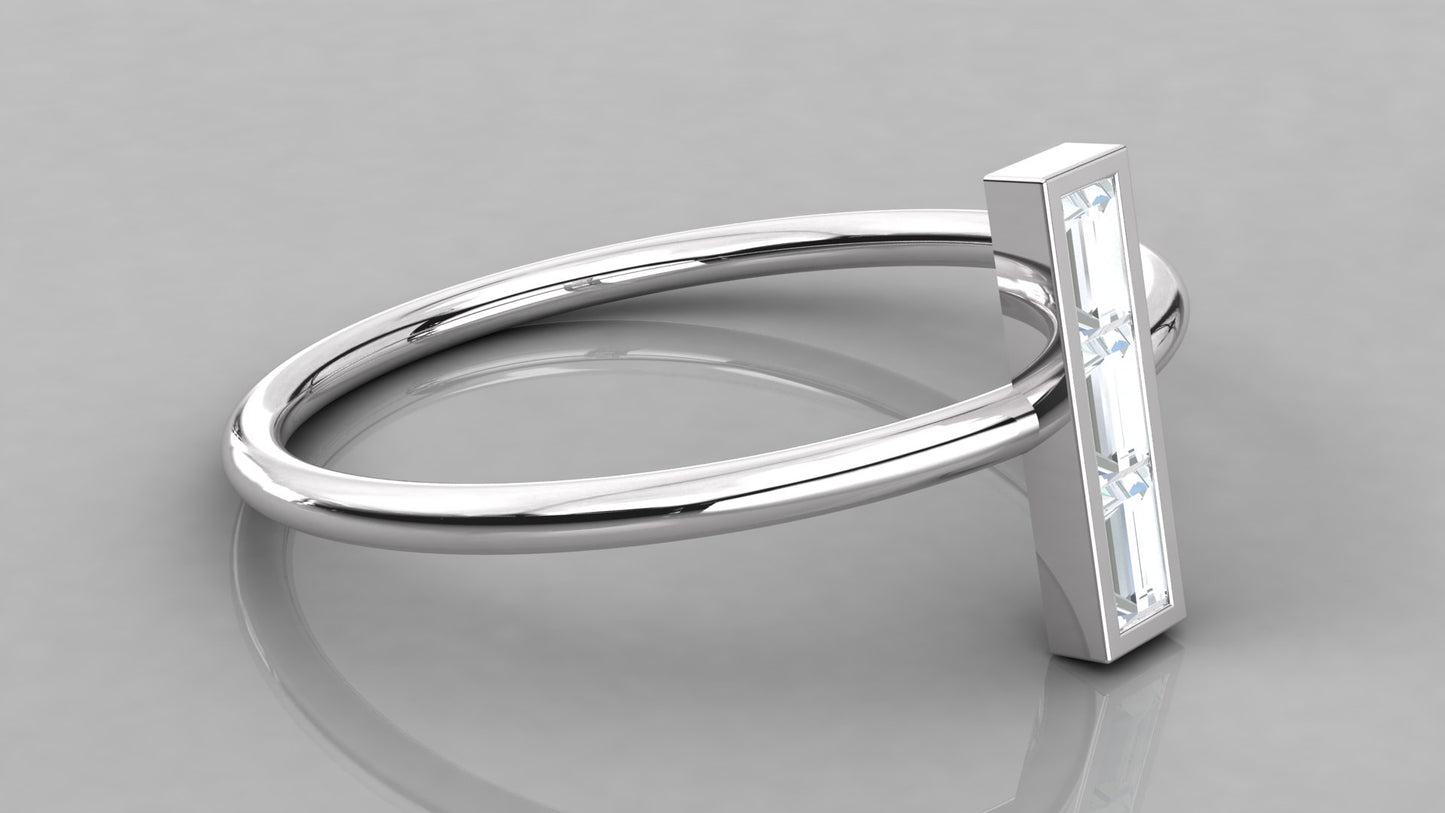 Baguette Channel Diamond Ring