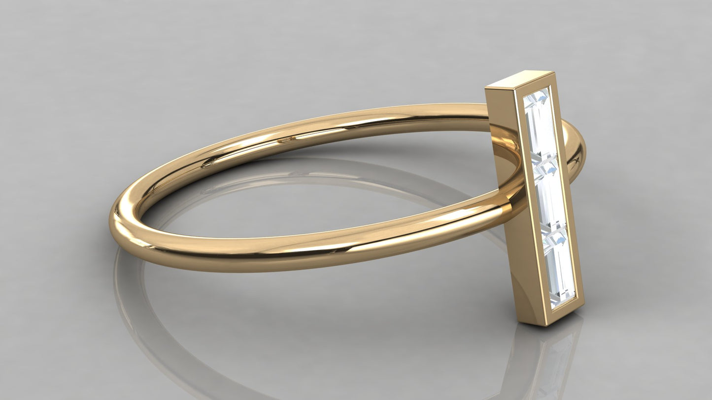 Baguette Channel Diamond Ring