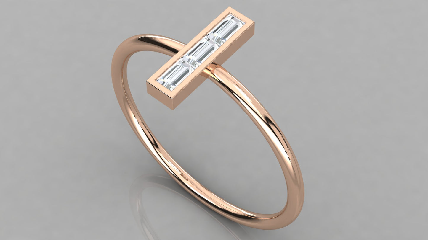Baguette Channel Diamond Ring