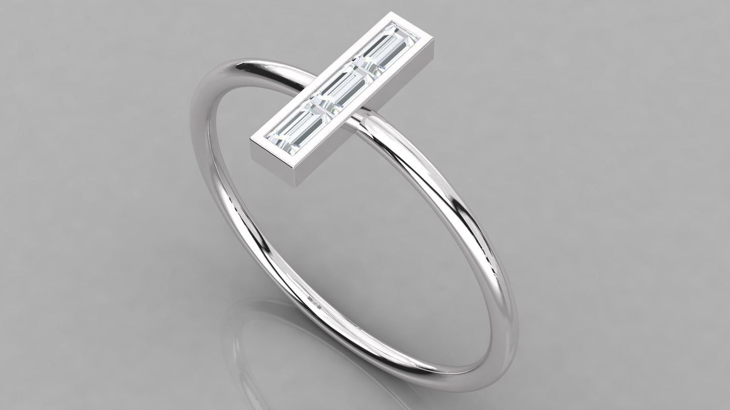 Baguette Channel Diamond Ring