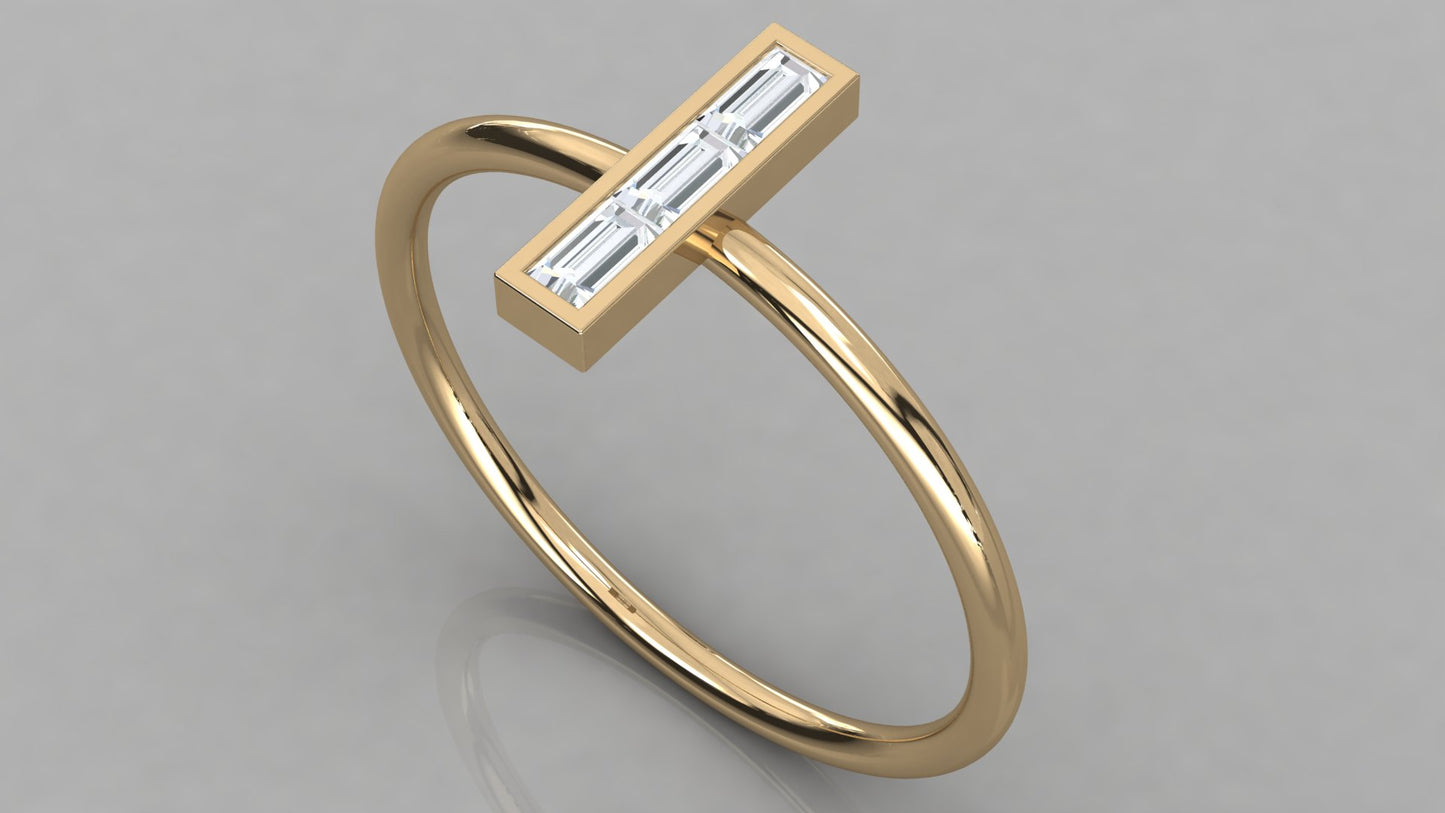 Baguette Channel Diamond Ring
