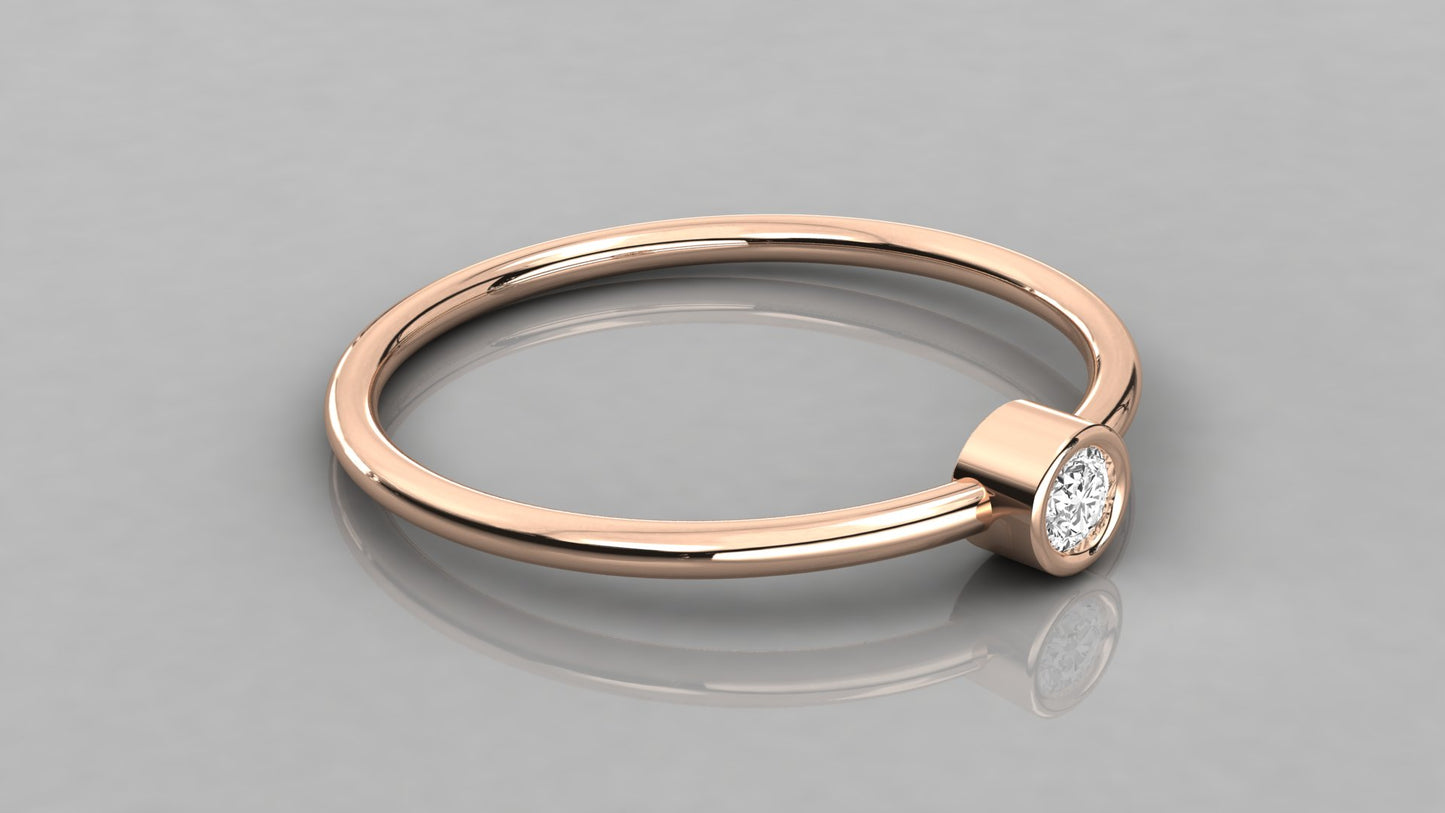 Bezel Diamond Ring