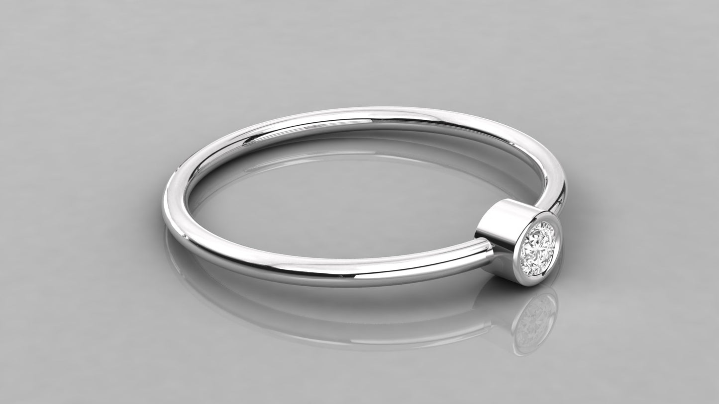 Bezel Diamond Ring