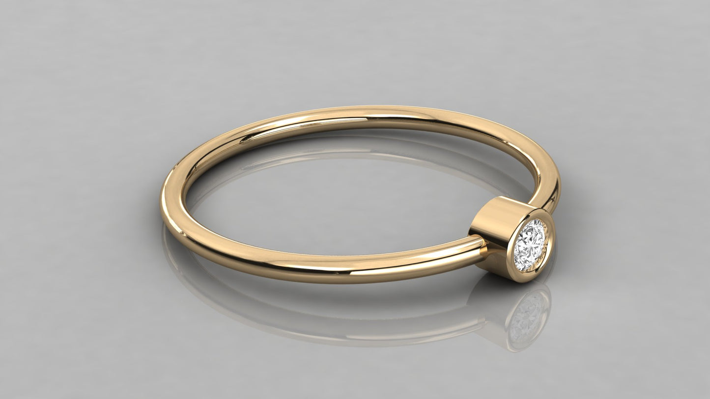 Bezel Diamond Ring