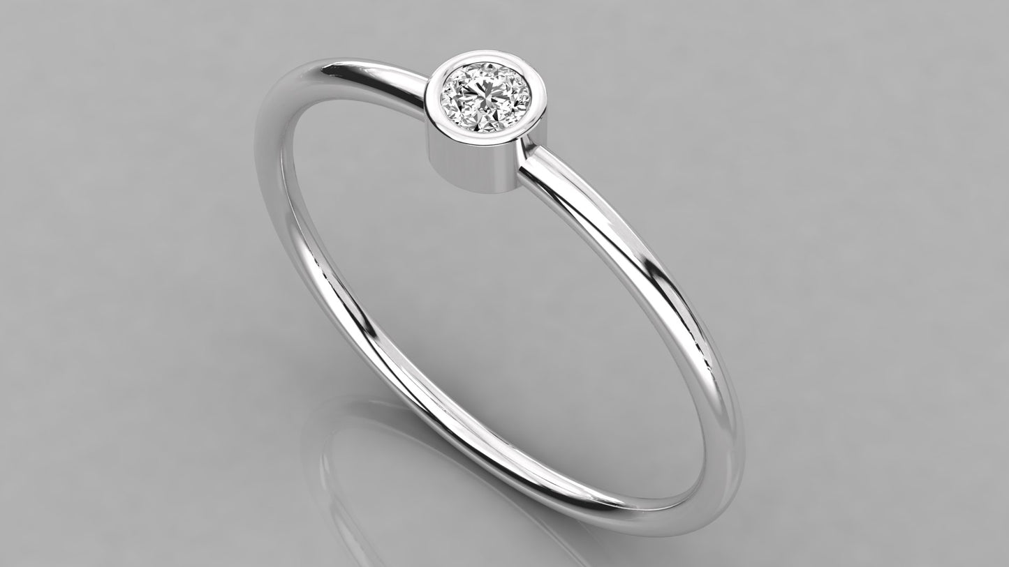 Bezel Diamond Ring