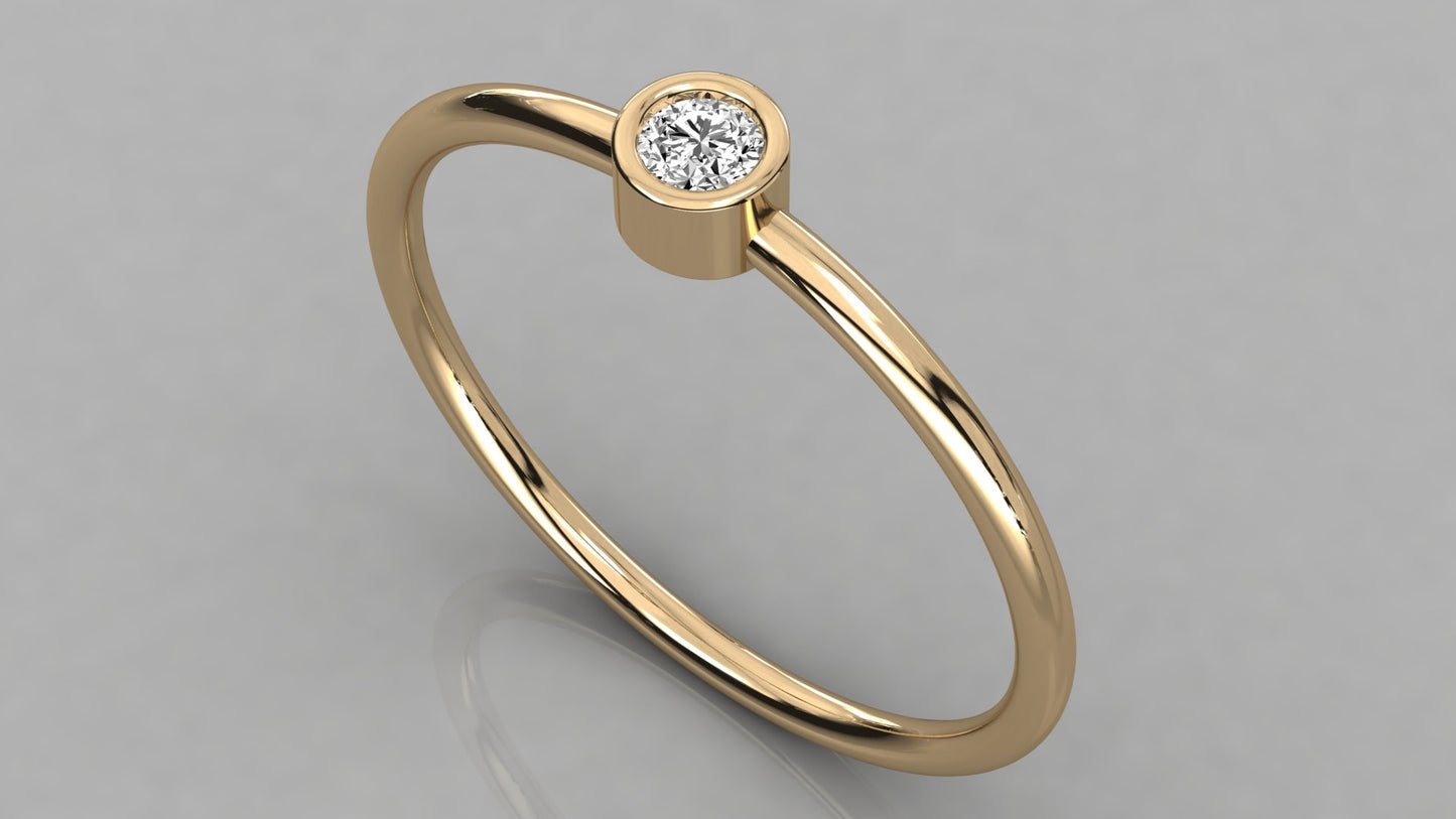 Bezel Diamond Ring