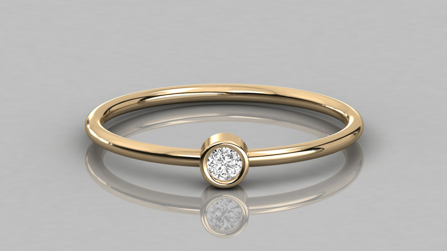 Bezel Diamond Ring
