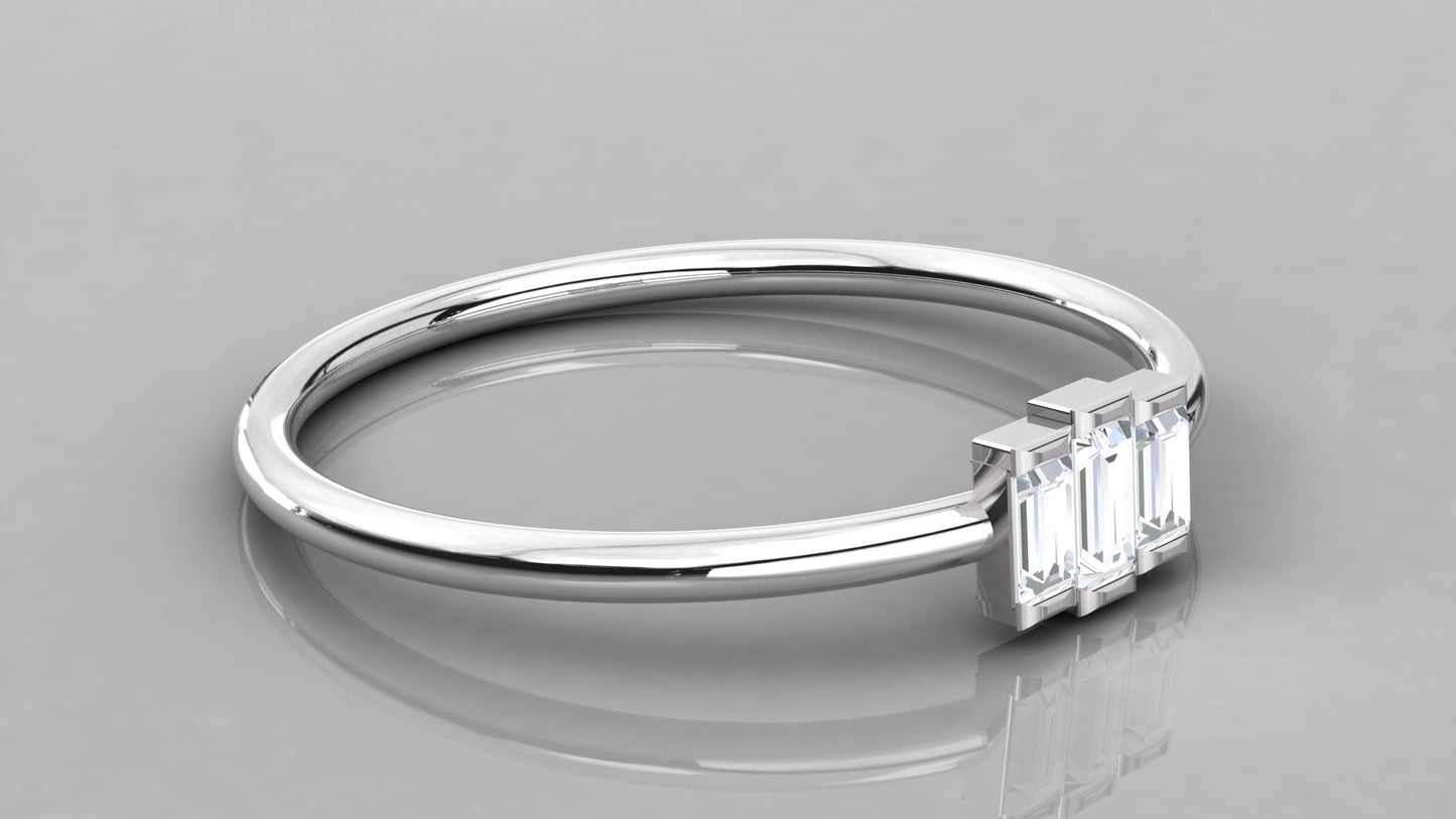 Trio Baguette Diamond Ring
