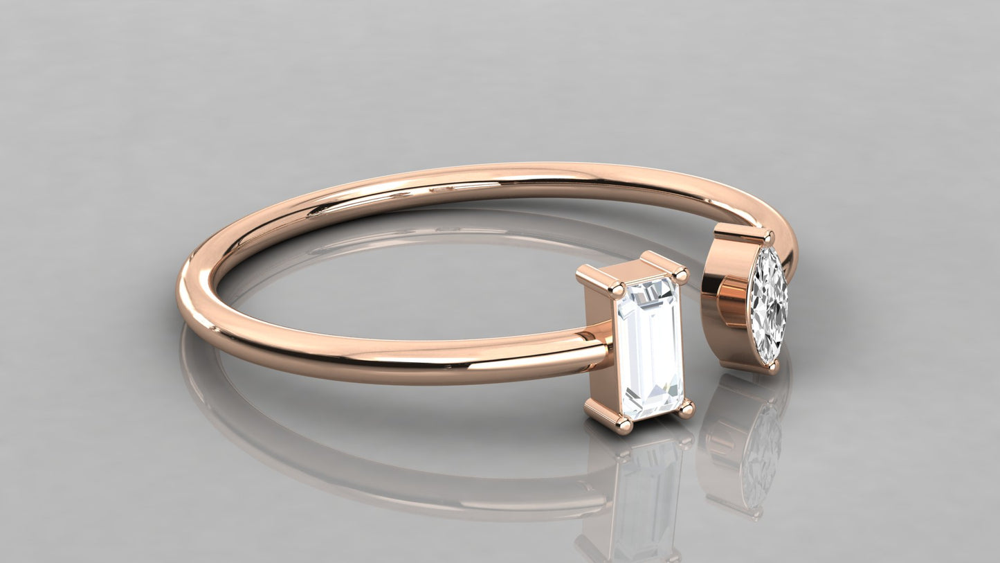 Twin Diamond Ring