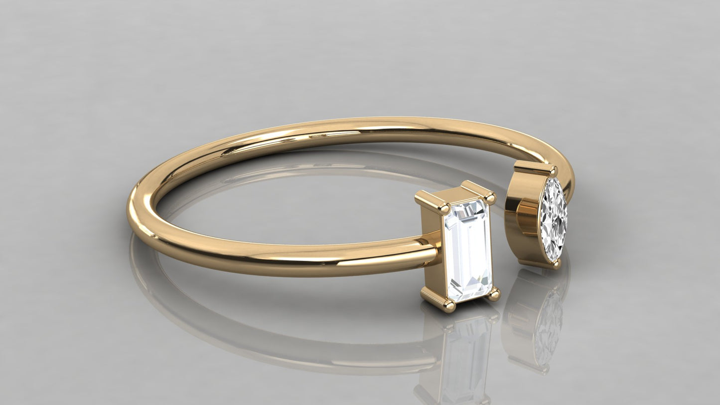 Twin Diamond Ring