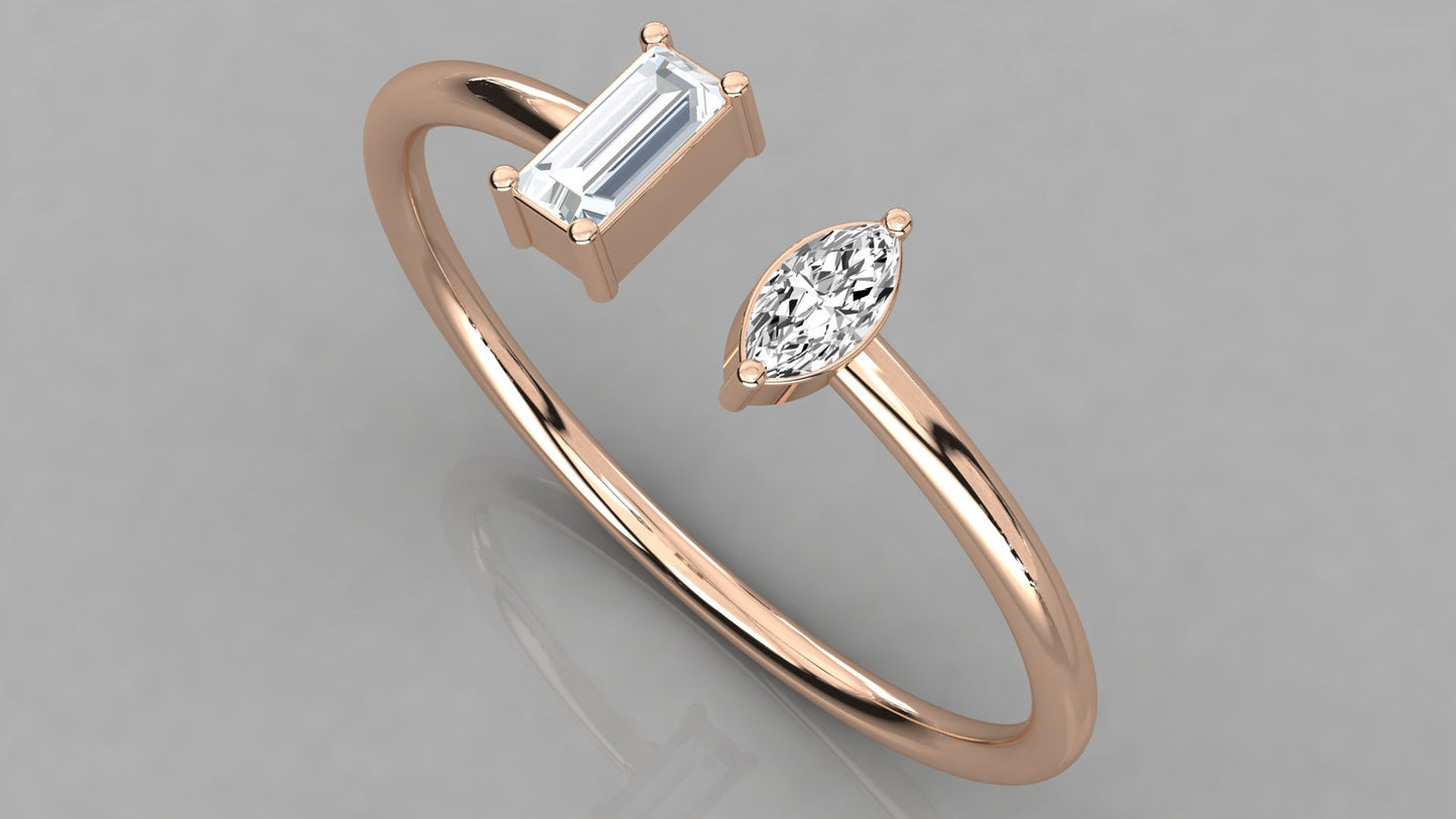 Twin Diamond Ring