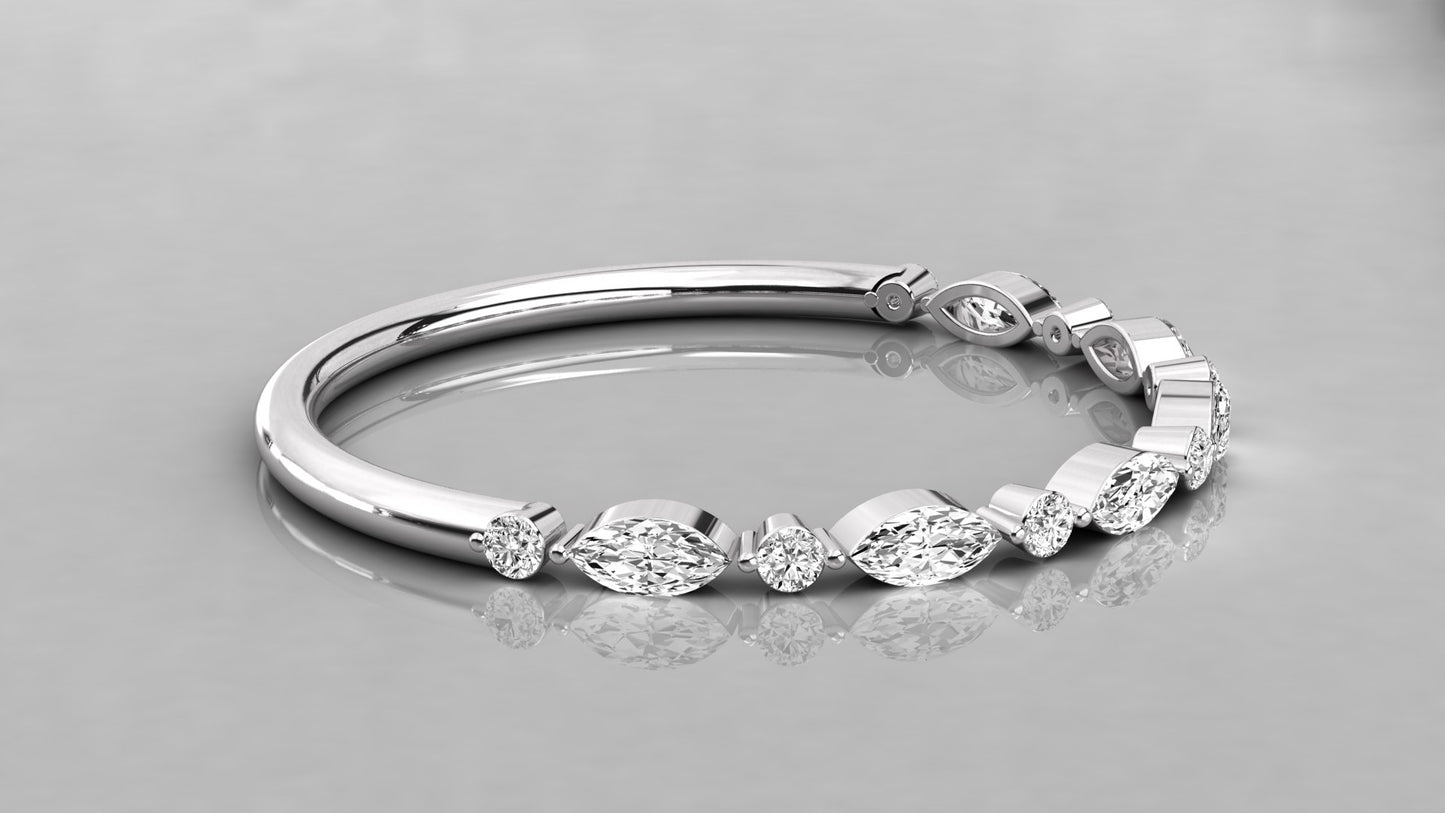Marquise Accented Diamond Ring