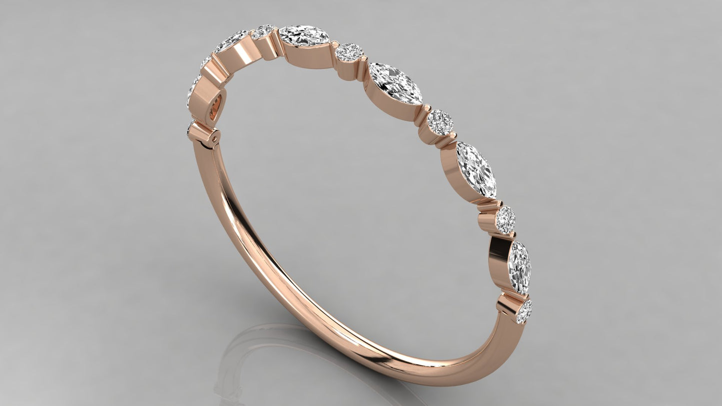 Marquise Accented Diamond Ring