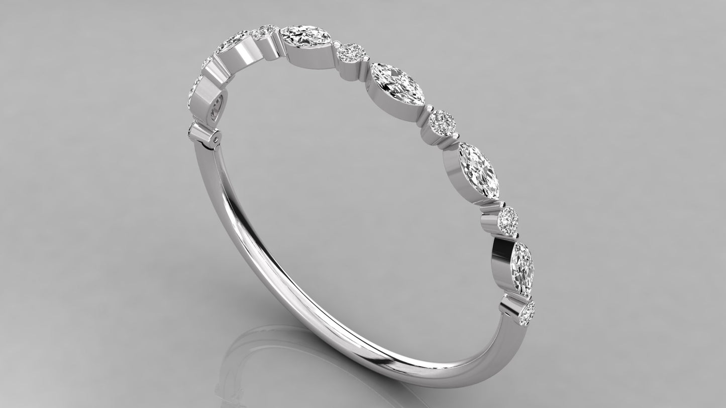 Marquise Accented Diamond Ring