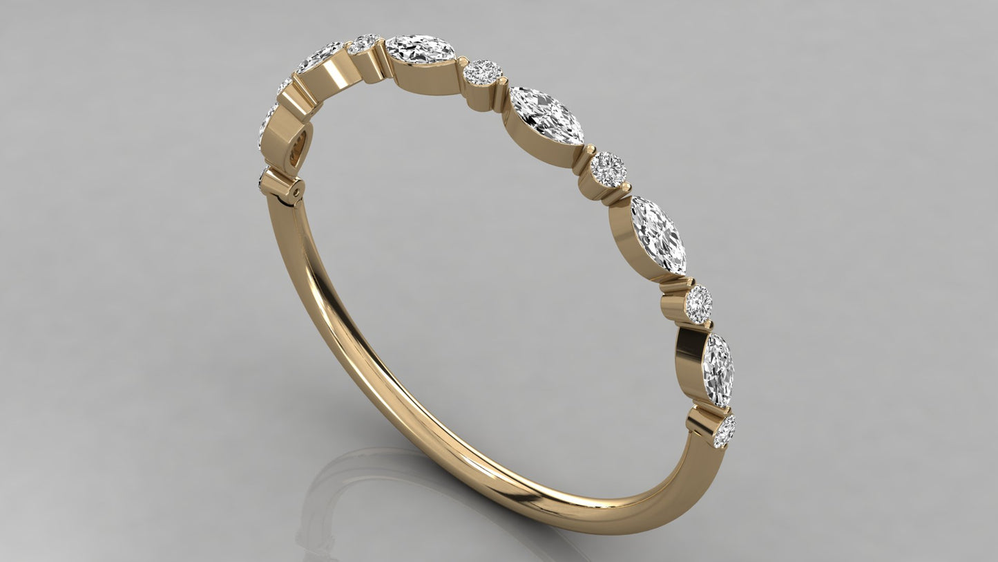 Marquise Accented Diamond Ring