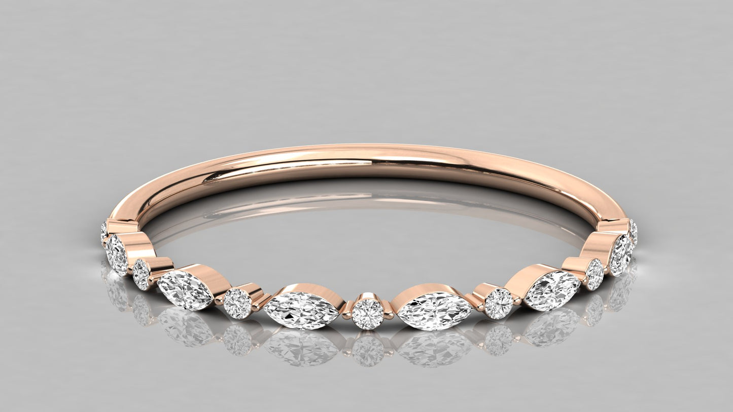 Marquise Accented Diamond Ring