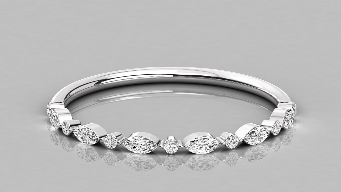 Marquise Accented Diamond Ring