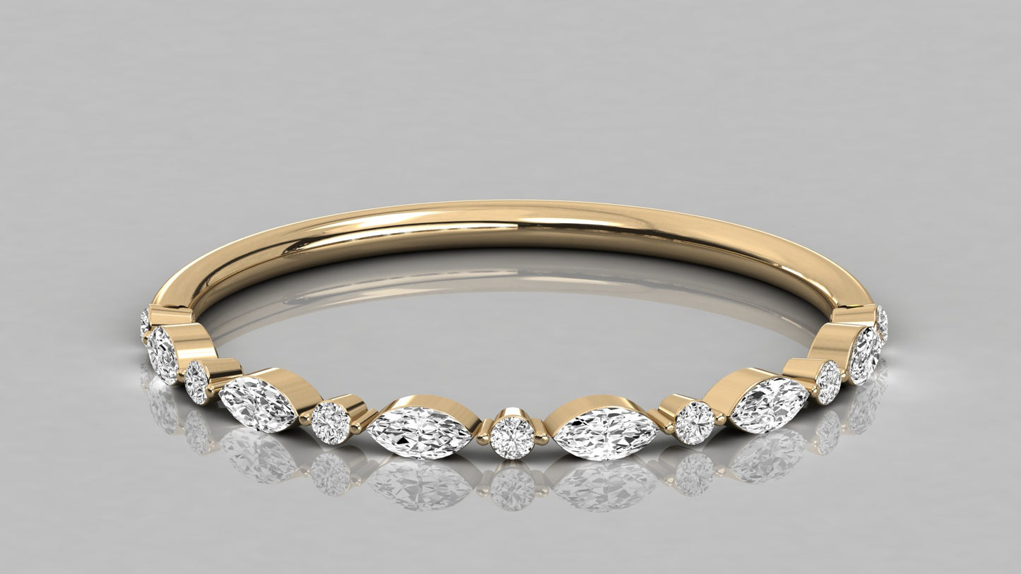 Marquise Accented Diamond Ring