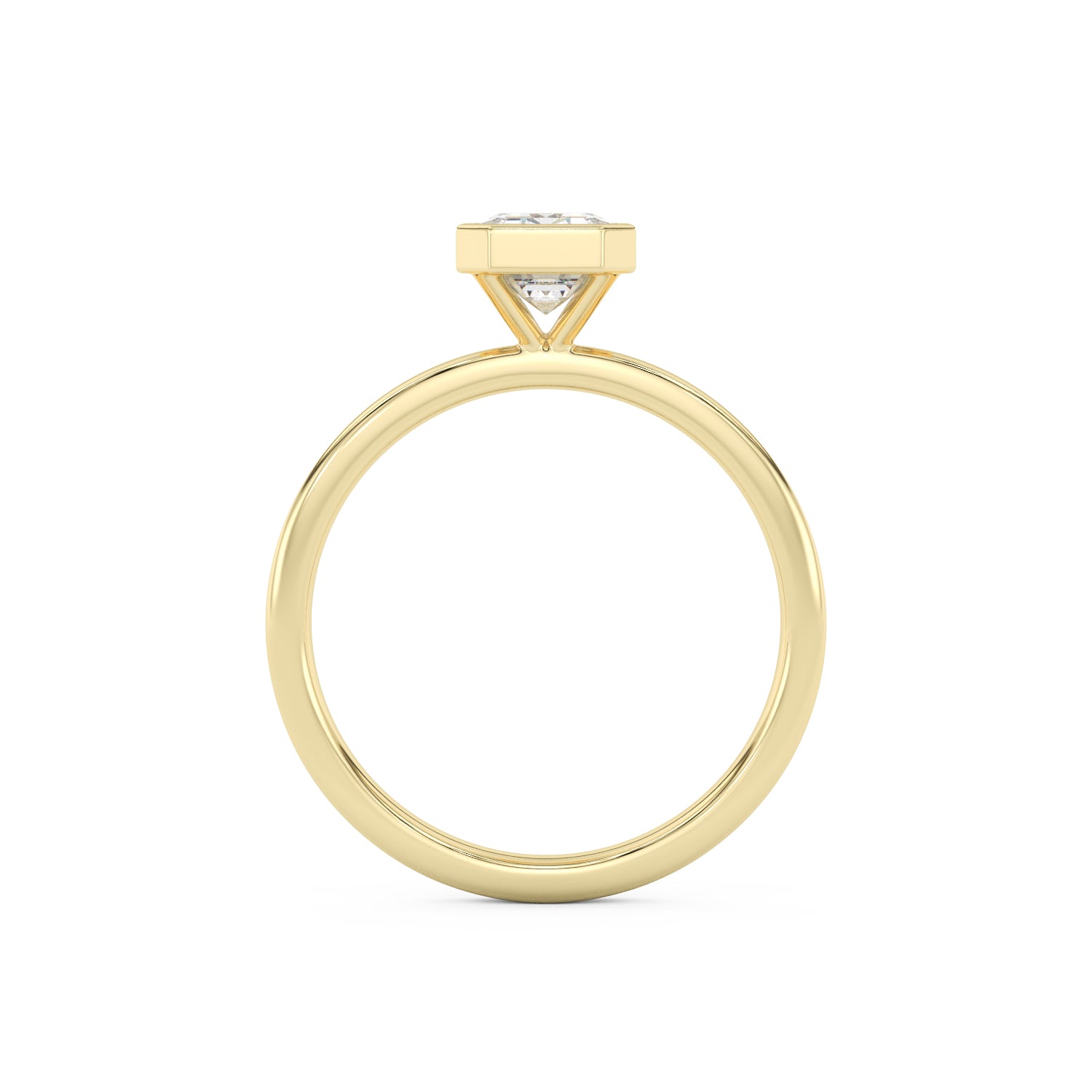 1.0ct 1ct emerald cut diamond gold wedding engagement ring MICAH JAKOB