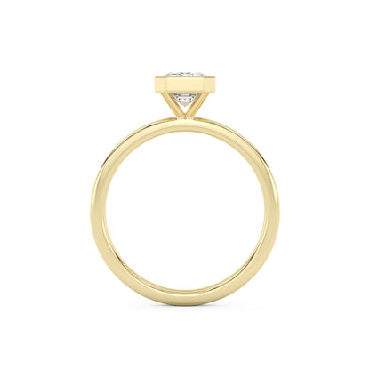 1.0ct 1ct emerald cut diamond gold wedding engagement ring MICAH JAKOB