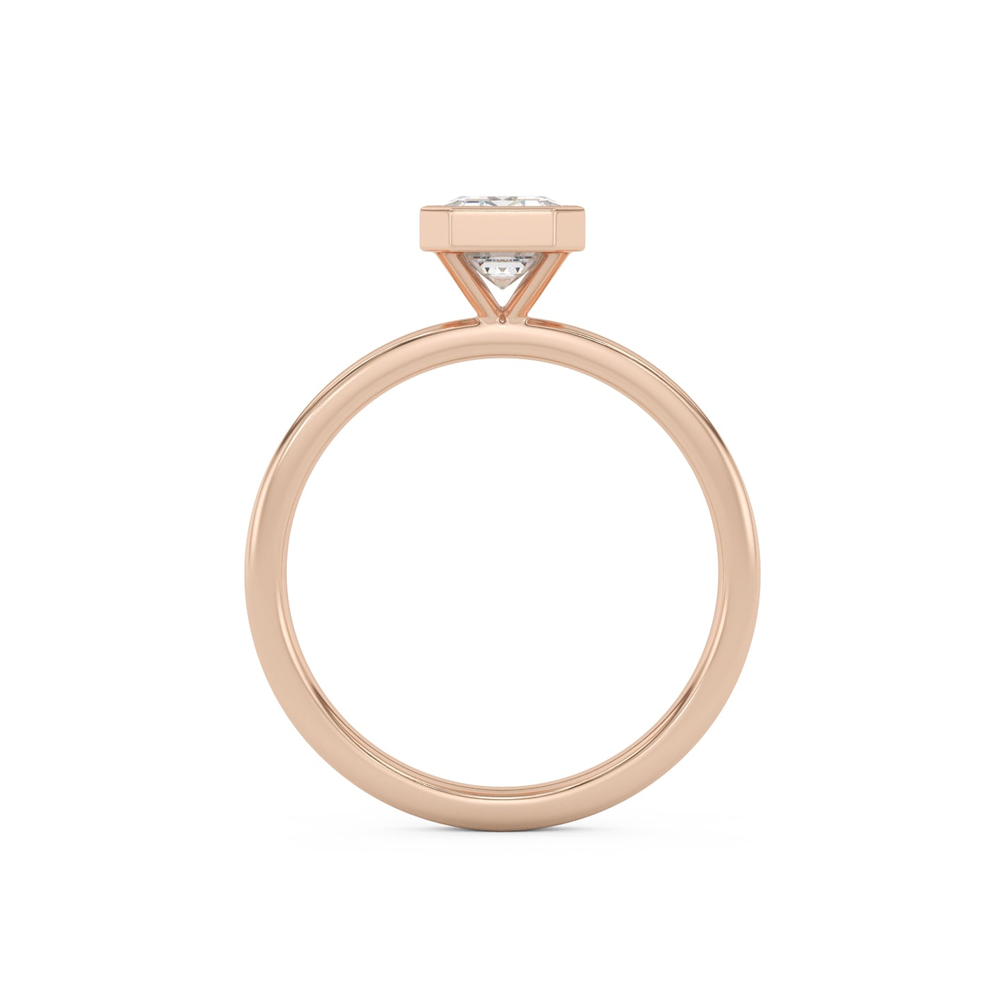 1.0ct 1ct emerald cut diamond rose gold wedding engagement ring MICAH JAKOB