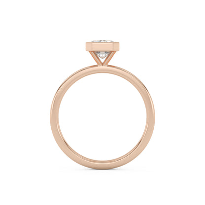 1.0ct 1ct emerald cut diamond rose gold wedding engagement ring MICAH JAKOB