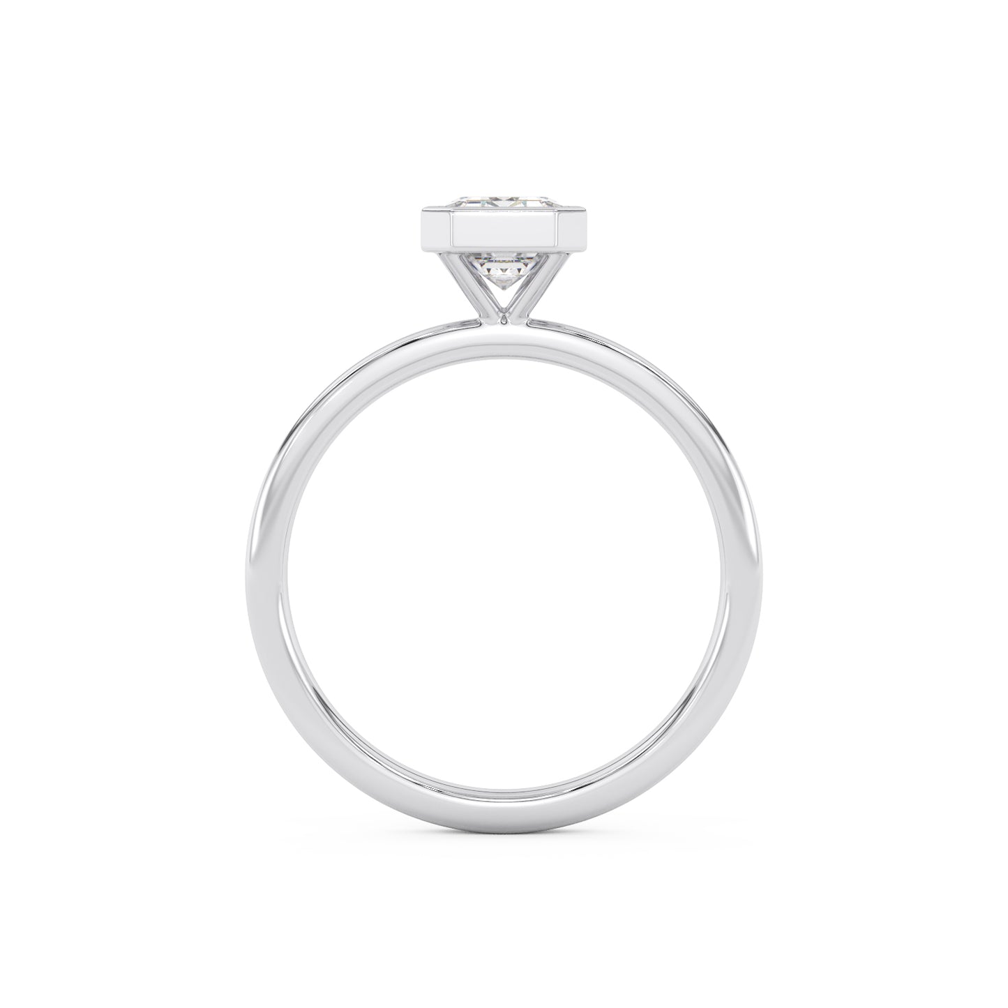 1.0ct 1ct emerald cut diamond white gold wedding engagement ring MICAH JAKOB