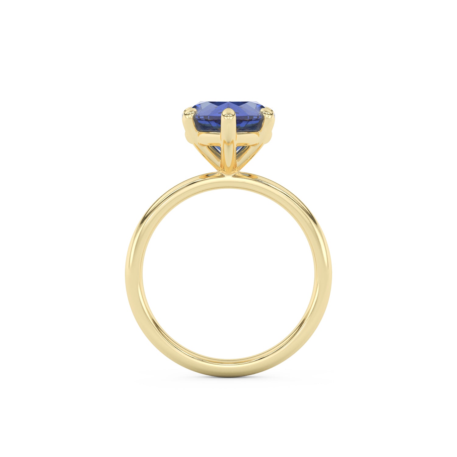 2.5ct pear diamond pear sapphire blue yellow gold wedding engagement ring MICAH JAKOB