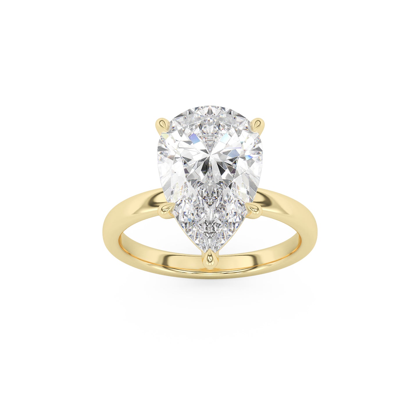 2.5ct pear diamond yellow gold wedding engagement ring MICAH JAKOB