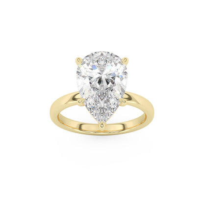 2.5ct pear diamond yellow gold wedding engagement ring MICAH JAKOB