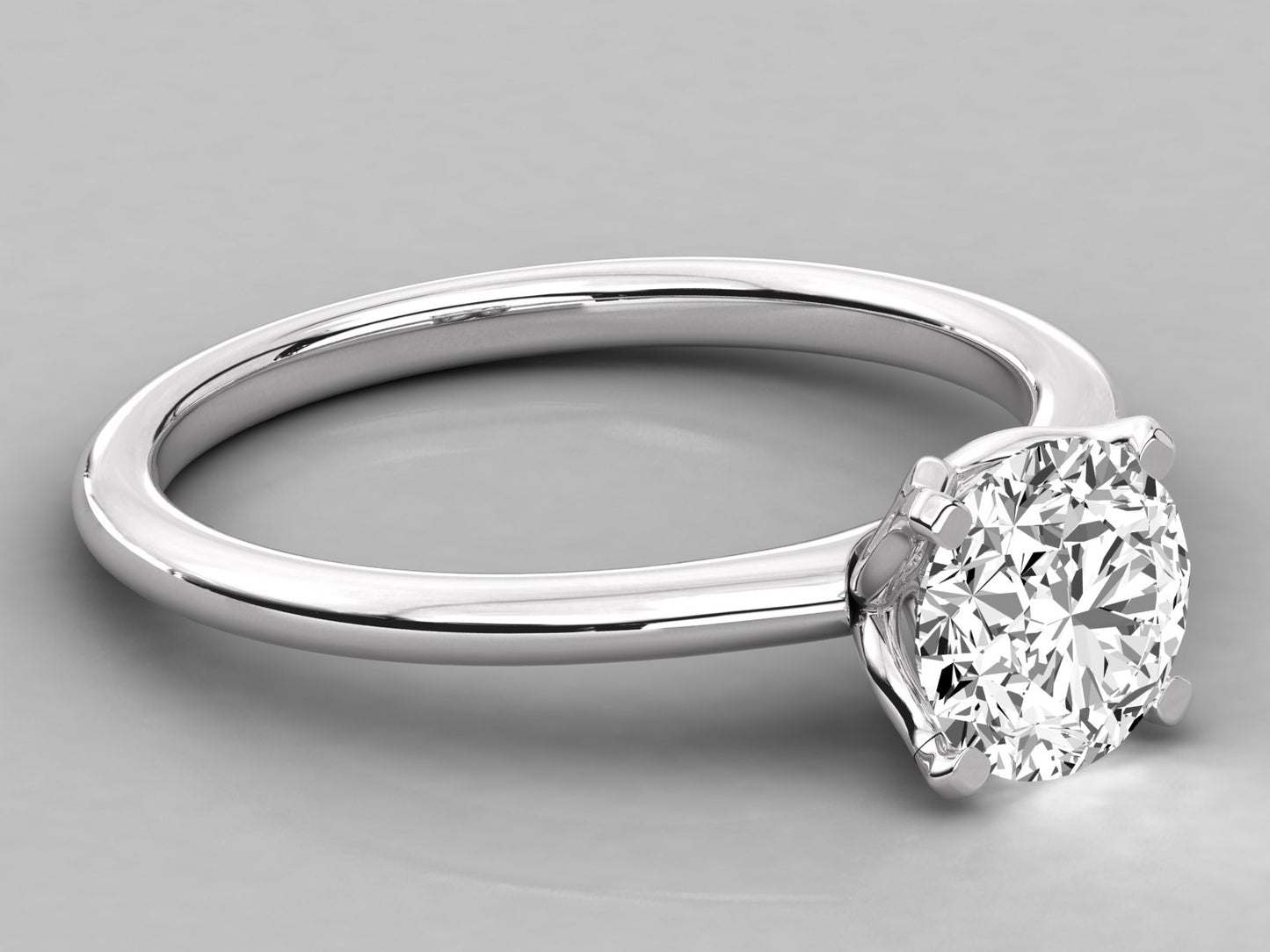 Classic Solitaire Engagement Diamond Ring
